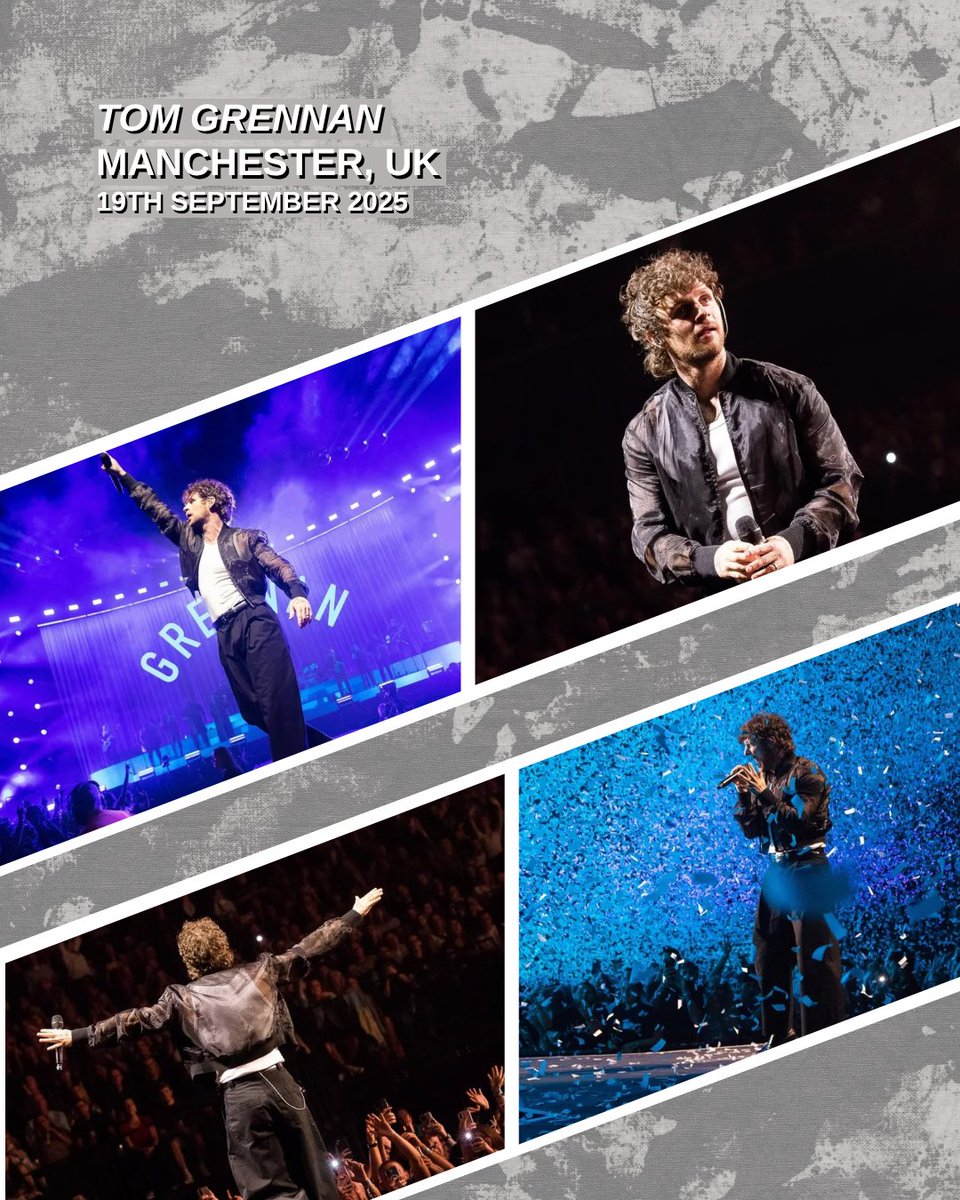 GALLERY: <a href="/Tom_Grennan/">Tom Grennan</a> with support from <a href="/IamTomWalker/">Tom Walker</a> and <a href="/riannedowney_/">Rianne Downey</a>  at Co-op Arena in Manchester, UK on September 19th, 2025.
📷: Andrew Giddings <a href="/adgiddings/">Andy</a> 

squareonemagazine.co.uk/galleries/tom-…