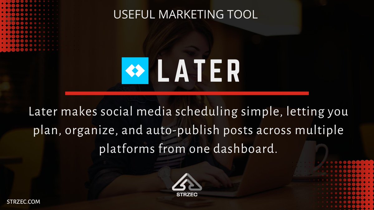 StrzecDigital's tweet image. USEFUL MARKETING TOOL SERIES - #106 Later - Social Media Scheduler Tool
  
later.com/social-media-s…
 
Tell us what marketing tools do you use in your business?
  
#SocialMediaManagement #SocialMediaScheduler #SocialMediaPlanner #UsefulMarketingToolSeries #Strzecdigital