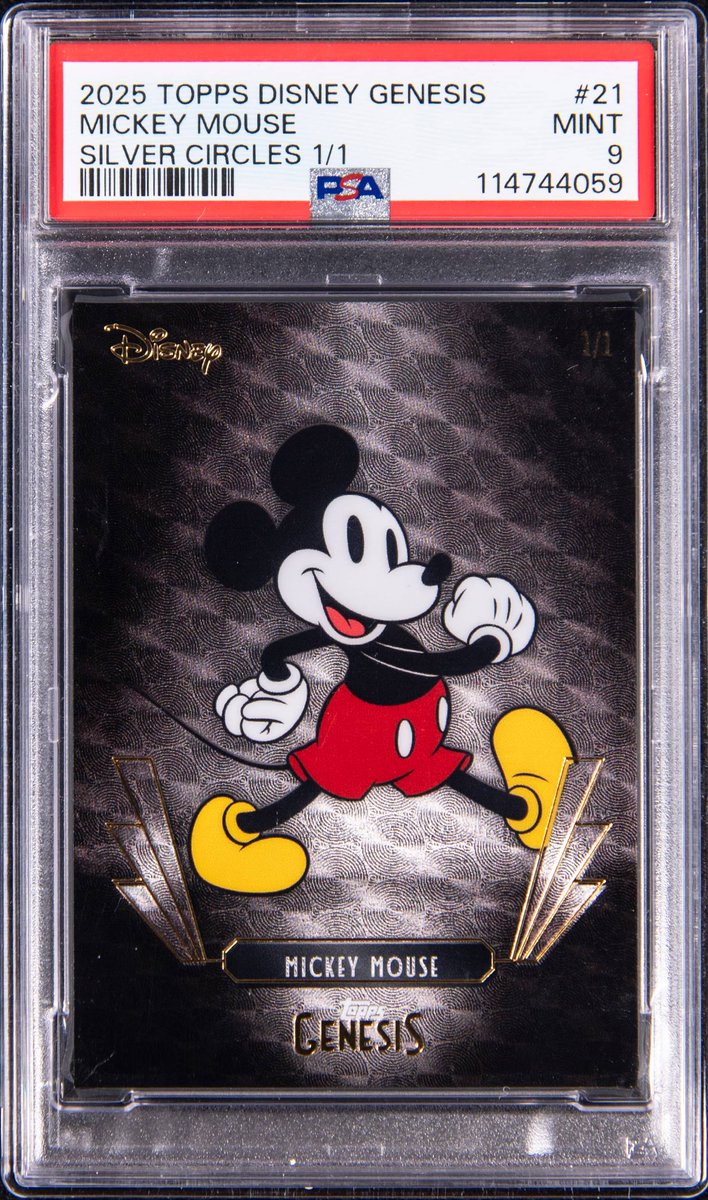 ミッキーマウス TOPPS Disney Genesis 50枚限定 1/1 MICKEY MOUSE COLLECTIBLE! 🤩 This 2025 Topps Disney Genesis