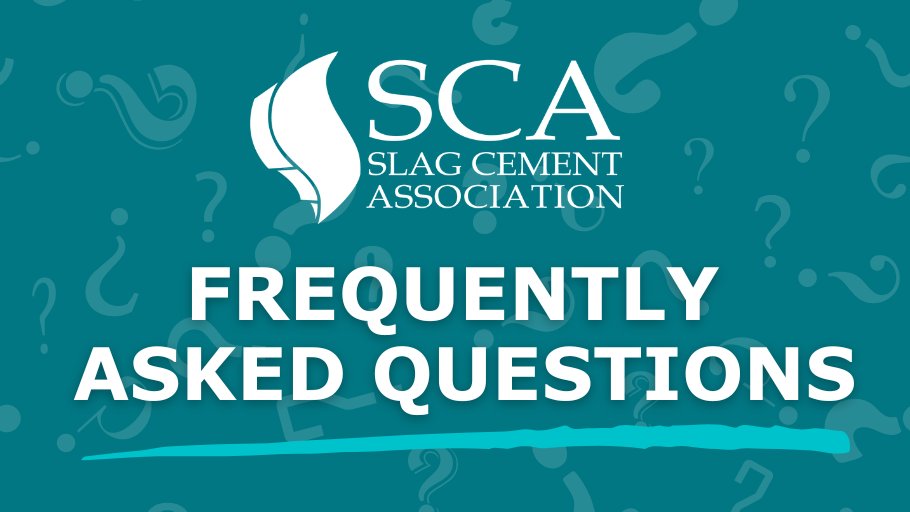 Have a question about #slagcement? Be sure to check out #SCA's FAQ webpage! The webpage contains answers to frequently asked questions about slag cement, and links to information sheets that provide more detail. Learn more at slagcement.org/faqs