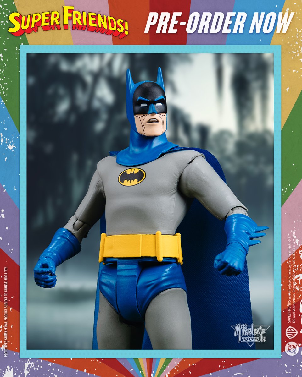 mcfarlanetoys's tweet image. Bizarro Batman™ is available for pre-order NOW at select retailers! ➡️ bit.ly/BizarroBatmanS…   

6" scale figure is based on the Super Friends™ show and includes soft goods cape, batarang, Justice League Radio and art card.  

#McFarlaneToys #DCRetro #Bizarro #SuperFriends