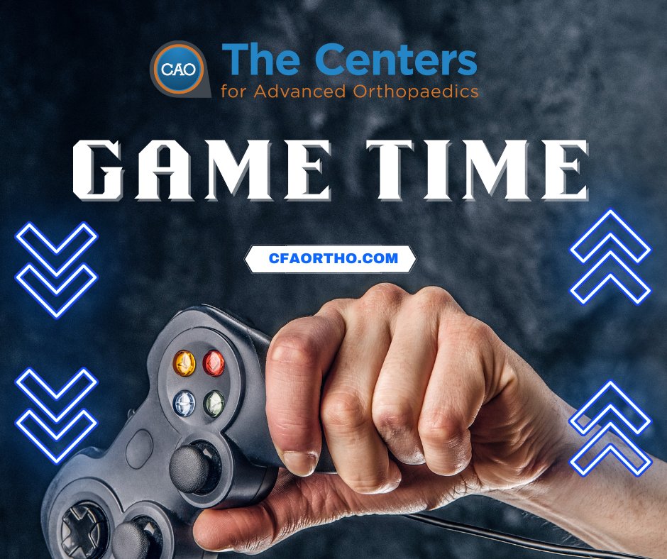 cfaortho's tweet image. Gamers, your hands are your controllers IRL too. 🕹️
Long sessions can strain wrists, thumbs, and tendons.
Take breaks, stretch, and protect your grip.

Learn more at CFAOrtho.com.

#GameSmart #HandHealth #orthopaedics