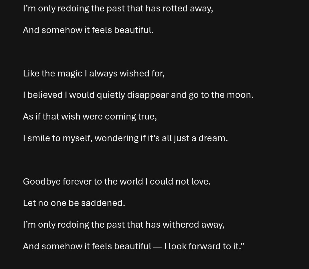 Lyrics translation of Farewell to the world