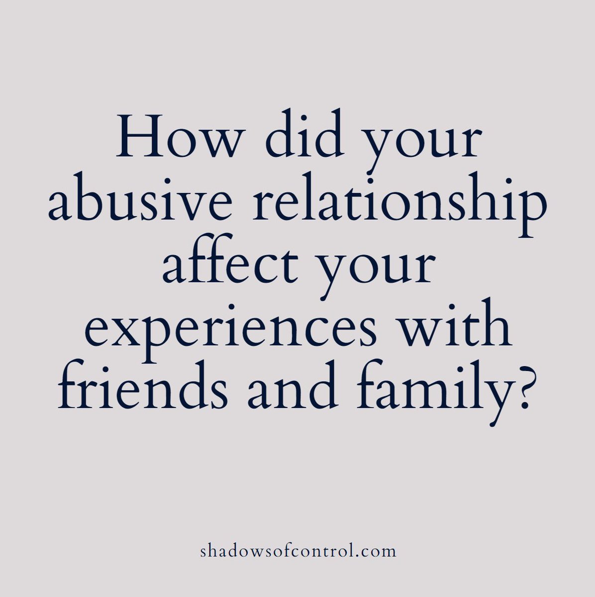 shadows_control's tweet image. Abusive relationships often isolate us, impacting the way we connect and trust those closest to us. #CoerciveControl #Isolation