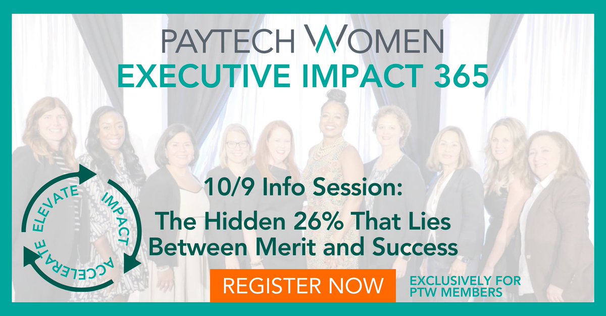 What’s the hidden 26% between merit &amp; success? Discover it with <a href="/EileenNebhut/">Eileen Nebhut</a>. Elevate your presence. Accelerate your career.
👉 Register Now:  bit.ly/3JPyJQF
💡 The Hidden 26% That Lies Between Merit and Success
📅 10/9 1 PM ET
#payments #paytech #fintech #banking