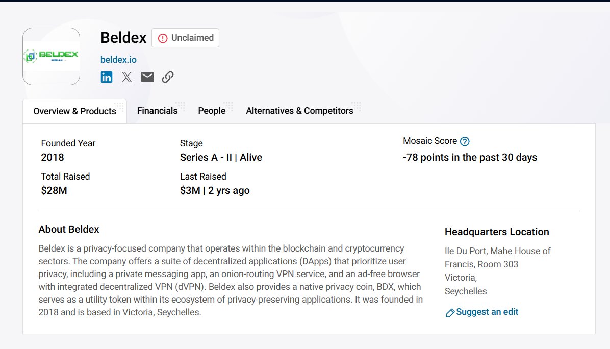 here's what most people miss about <a href="/BeldexCoin/">Beldex.bdx</a> 

-they have been in this industry since 2018
-they have raised around $28M
-they dapps priorities privacy
- $BDX has been stable in the past year