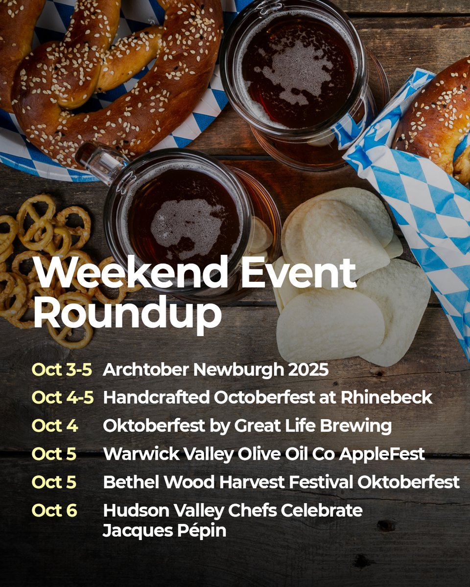 Weekend Events in the #HudsonValley 

See the calendar, add your event: hudsonvalleyconnect.com/hudson-valley-… #weekendevents #hudsonvalleyevents #applefest #octoberfest