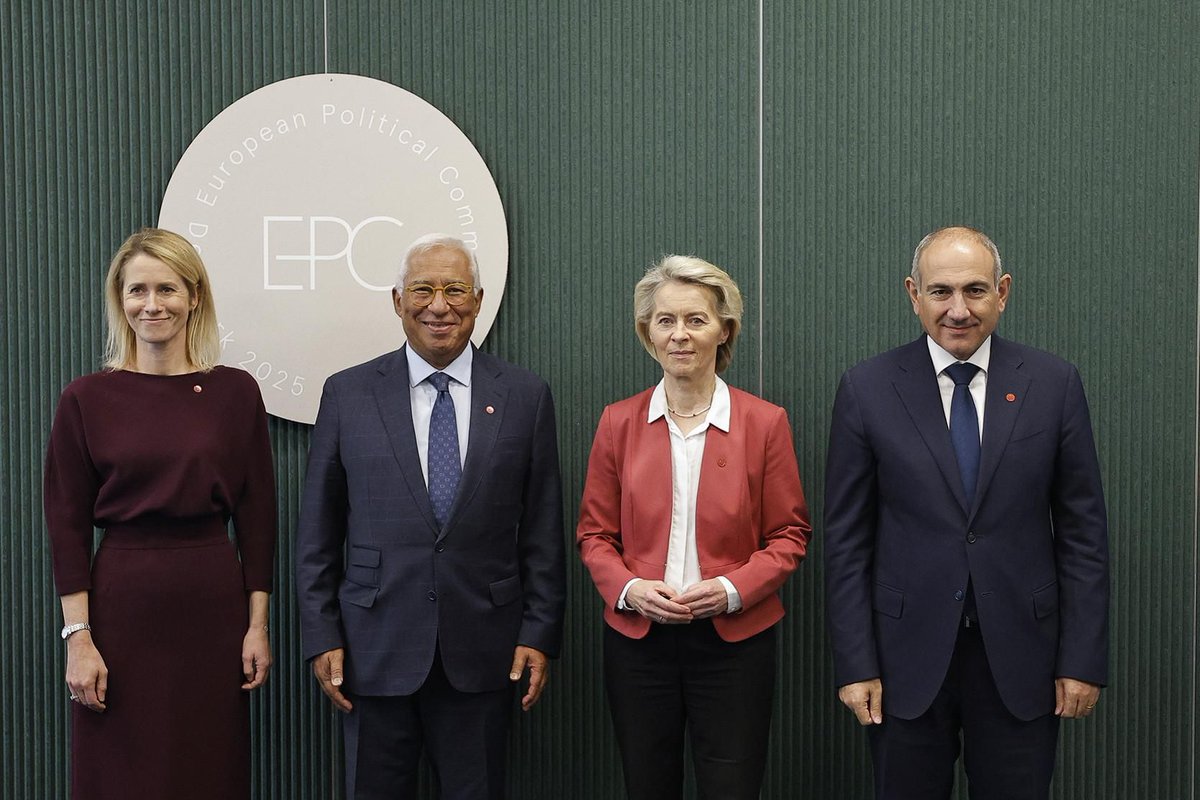 Nikol Pashinyan, António Costa and Ursula von der Leyen meet in Copenhagen
hetq.am/en/article/177…