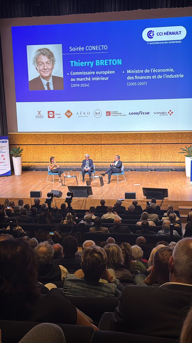 MarcFeau's tweet photo. 🔴En live de #Montpellier un grand témoin @ThierryBreton @ADeljarry @CCIHerault #Conecto #Montpellier #Eco #herault https://t.co/rSI3lmurW9