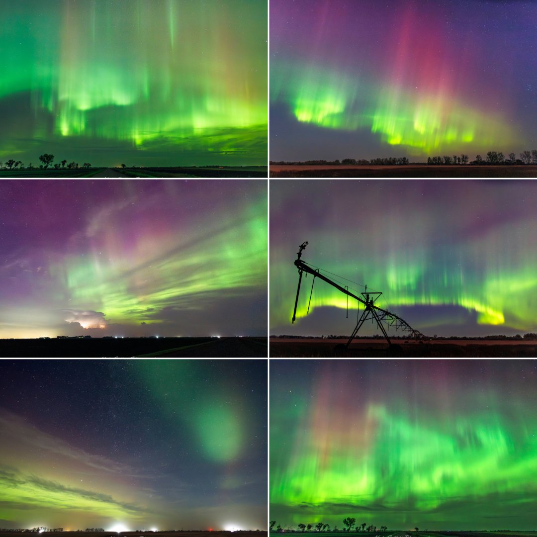 wxkylegillett's tweet photo. Tis the season! Some aurora displays over the last month on the Northern Plains. https://t.co/7DlreDUJN8
