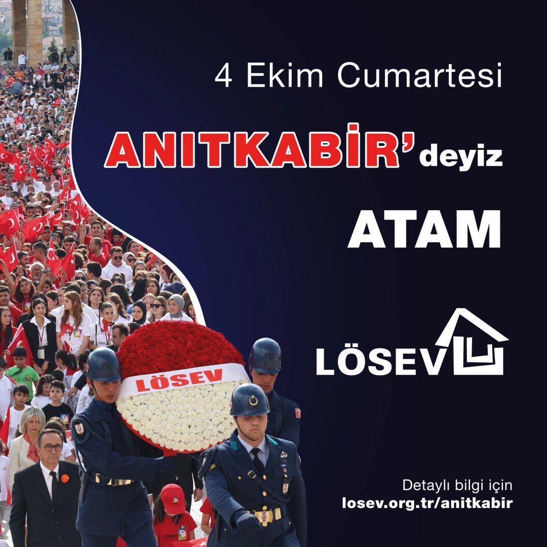 Çocuklarımızın yarını için bugün söz veriyoruz.

#4EkimdeLÖSEVleAnıtkabirde