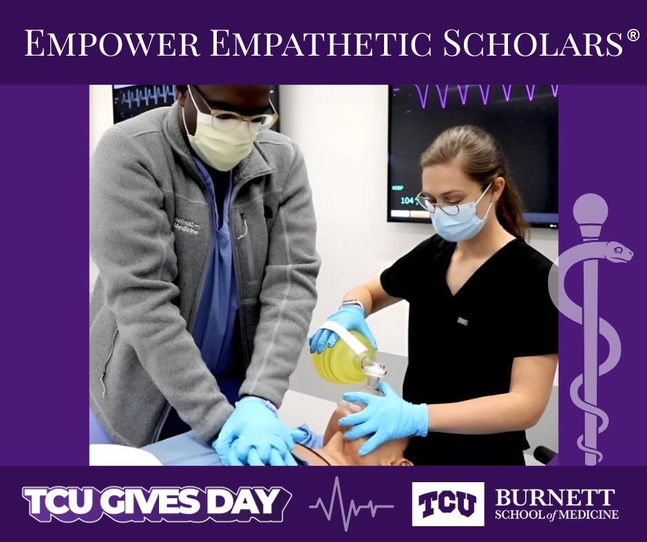 Less than 1 week until #TCUGivesDay (Oct. 7–8)! 💜
Support Empathetic Scholars® through:
🩺 Scholarships
🔬 Research
🧠 Wellness
🚨 Emergency Fund
✨ Dean’s Fund
🩻 Clinical Training

Every gift invests in the future of medicine. #LeadOnTCU
🔗 frogfunding.tcu.edu/tcu-gives-day-…
