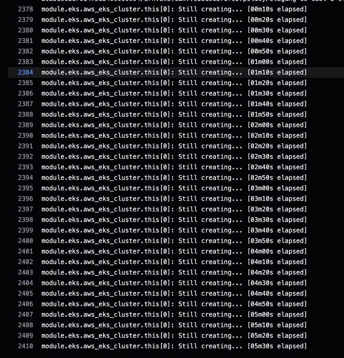 sidpalas's tweet image. EKS Cluster creation:
👶 -&amp;gt; 👨‍🦰 -&amp;gt; 👴 -&amp;gt; 💀