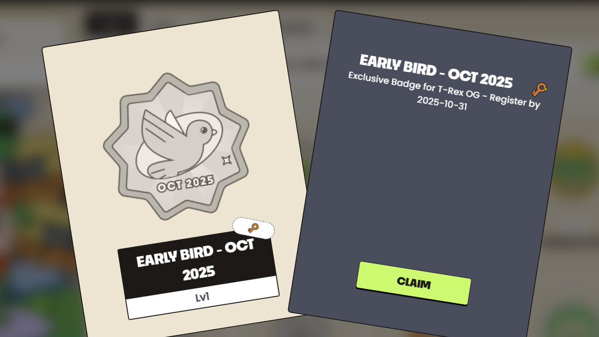 Update on  <a href="/TREX_chain/">T-REX 🦖</a> Airdrop 🪂

➖Claim October Month Badge
➖Join Our T-Rex Squad : s.trex.xyz/lloB7s
➖Code : EQHQWL

New Users Start Here : t.me/cryptowithhila…