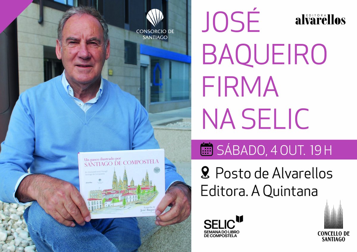 O sábado tedes polo menos tres motivos para visitar A Quintana <a href="/SELIC_Festival/">SELIC 📖</a>. #AnaLópezQuintela, #JoseBaqueiro e #AuroraMarco asinarán no noso posto os seus novos libros. Aquí vos esperamos!