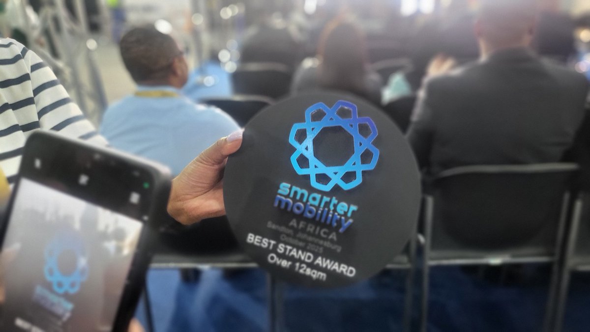 MyJRA's tweet photo. 🏆 WINNERS! 🎉 We are excited and proud to take home the Best Stand Award at the 2025 Smarter Mobility Africa Summit! @smaforall.

A big thank you to everyone who visited our stand and engaged with us over the past two days. @CityofJoburgZA @ReaVayaBus #SMAsummit #JoburgRoads https://t.co/VmFmVK16v4