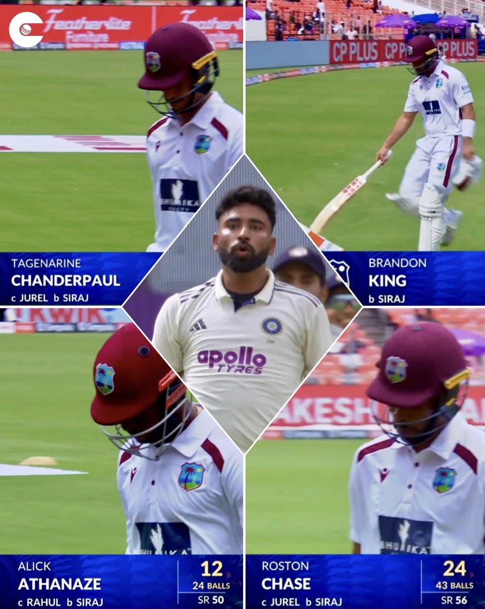 circleofcricket's tweet image. Miyaan Magic takes centre stage in Ahmedabad! ✨

#INDvWI #MohammedSiraj #TeamIndia