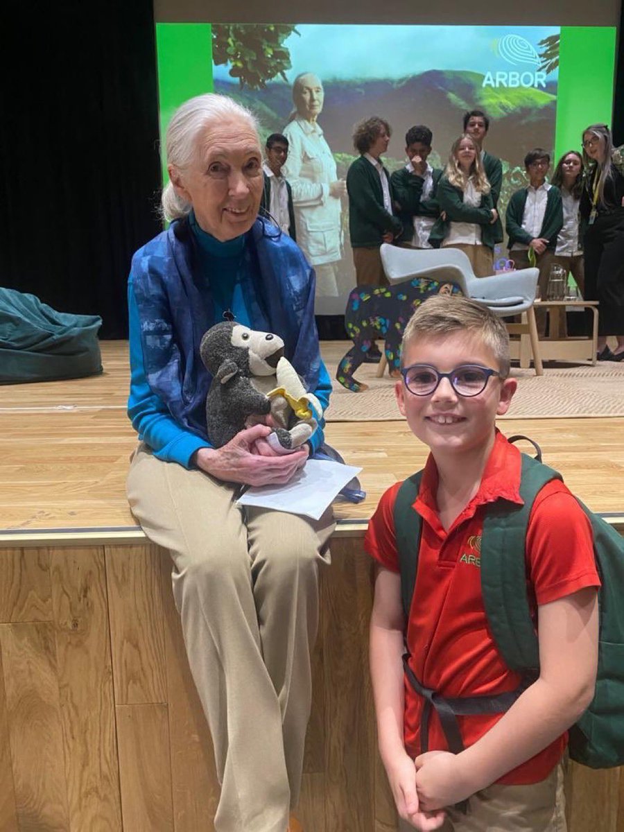 I don’t often share something personal,today I honour Dr Jane Goodall,a guardian of nature&amp;voice for the voiceless. Her legacy of compassion&amp;sustainability lives on.Proud my family calls <a href="/ArborDubai/">The Arbor School</a> home,living the values she stood for.💚🌍
#JaneGoodall #Legacy #Sustainability