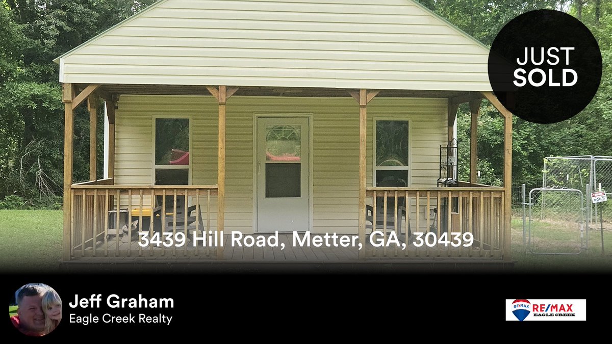 SouthGaRealtor's tweet photo. 🛌 1 🛀 1
📍 3439 Hill Road, Metter, GA, 30439

My latest sale on RateMyAgent.
NAR 309500569
https://t.co/WVMotwVgIH

...
#ratemyagent #realestate #REMAX_Eagle_Creek_Realty https://t.co/7S2MUGDh8f