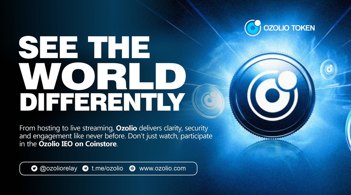 Ozolio takes it global!

Built on blockchain for secure, borderless access to your content anytime, anywhere.

The future goes live on <a href="/CoinstoreExc/">Coinstore</a> 

👉 ozoliotoken.io

Join 👇
h5.coinstore.vip/h5/signup?invi…

#Ozolio #CoinstoreLaunchpad #Streaming