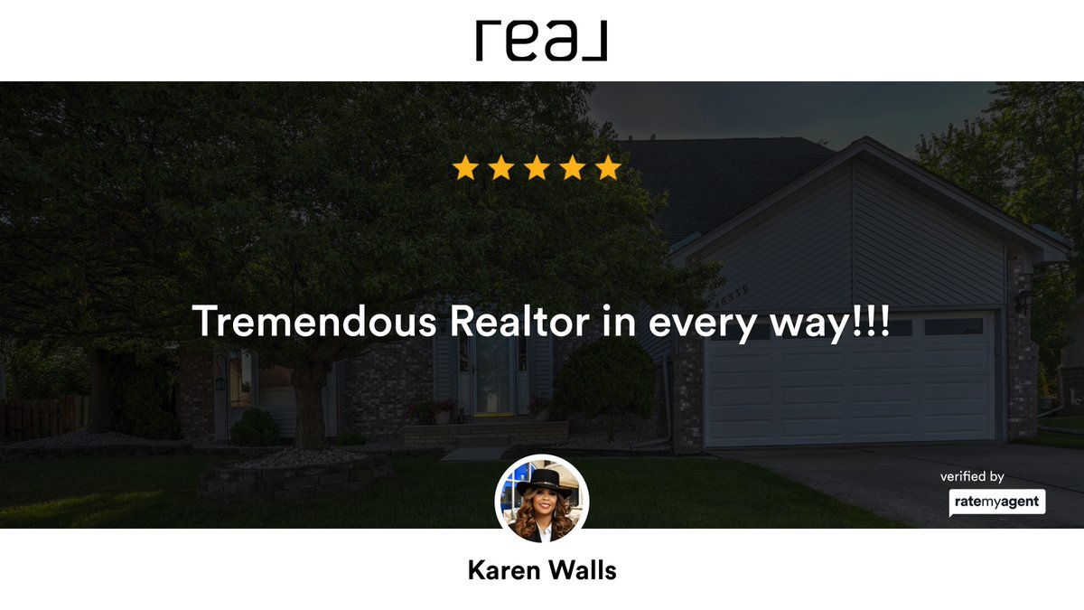 My latest RateMyAgent review in New Baltimore.

rma.reviews/l40ajv6tckjf

...
#ratemyagent #realestate #Remax_NeAwesome Realtor!!★★★★★5xus