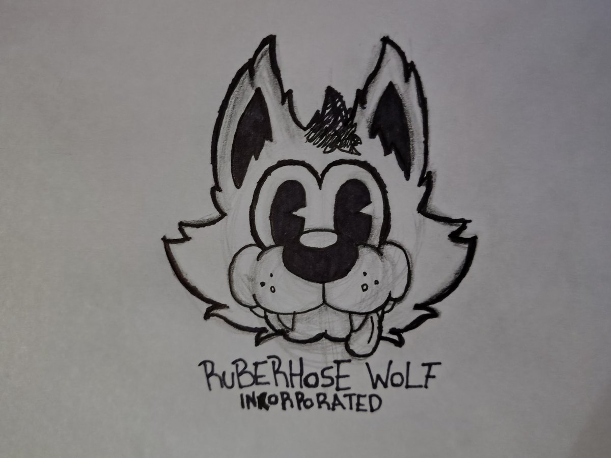 Dibujé esto
Una cabeza de lobo al estilo ruberhose
Ojalá les guste o no