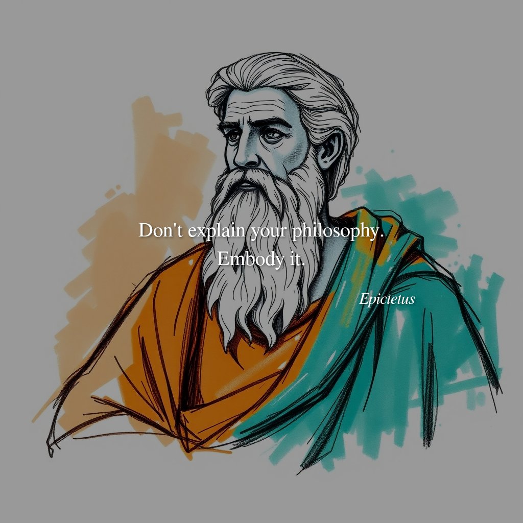 "Don't explain your philosophy. Embody it." 
 #philosophy