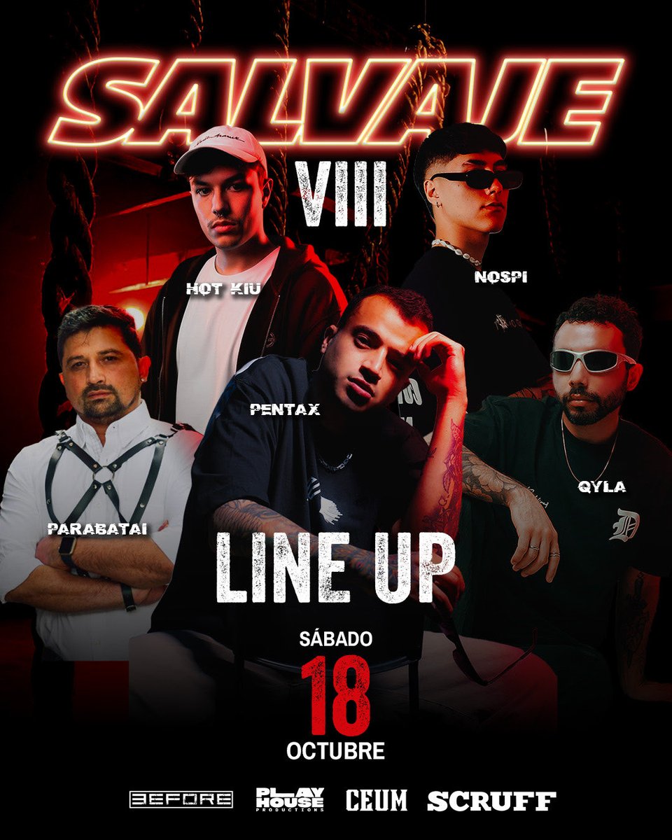🔥 Este 18 de octubre la pista de SALVAJE se enciende con un lineup de lujo.
Techno, fetich y pura energía en una misma noche 🎃💀

⚡ DJs invitados que harán vibrar tu cuerpo hasta el amanecer.
¿Estás listo para la experiencia?

Boletas 👉🏻 play-house.com.co/producto/salva…