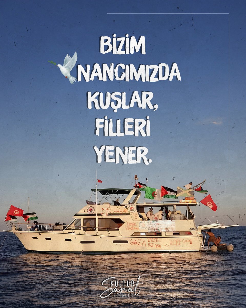 #Sumudfilosu özgürlüğe yelken! 🍉🕊️

“Yaşasın nehirden denize özgür Filistin”