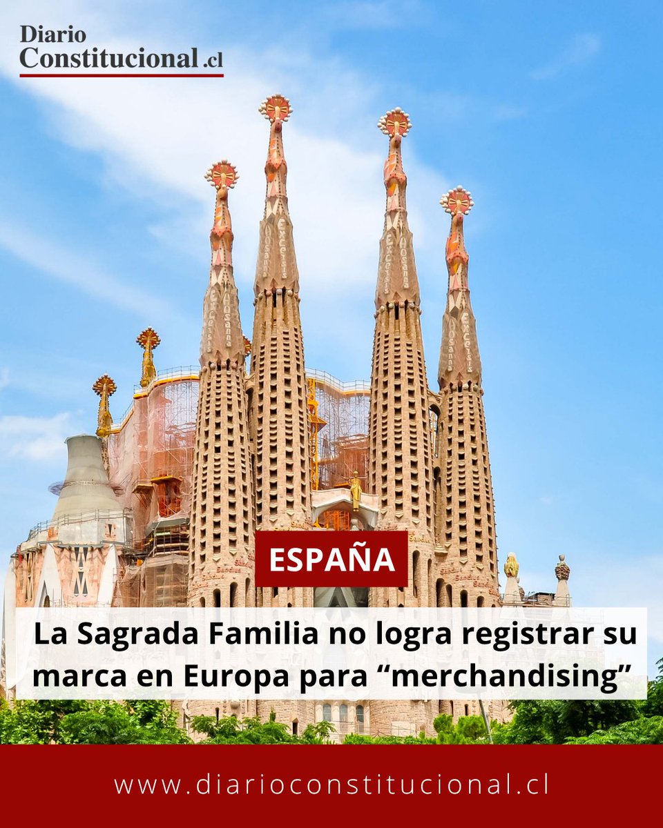 📢 Revés para la Sagrada Familia en Europa.

La EUIPO rechazó registrar su nombre como marca para merchandising por falta de distintividad, carácter descriptivo y no cumplir la función esencial.

Lee más aquí 👉: diarioconstitucional.cl/2025/10/01/la-… 

#PropiedadIntelectual #SagradaFamilia