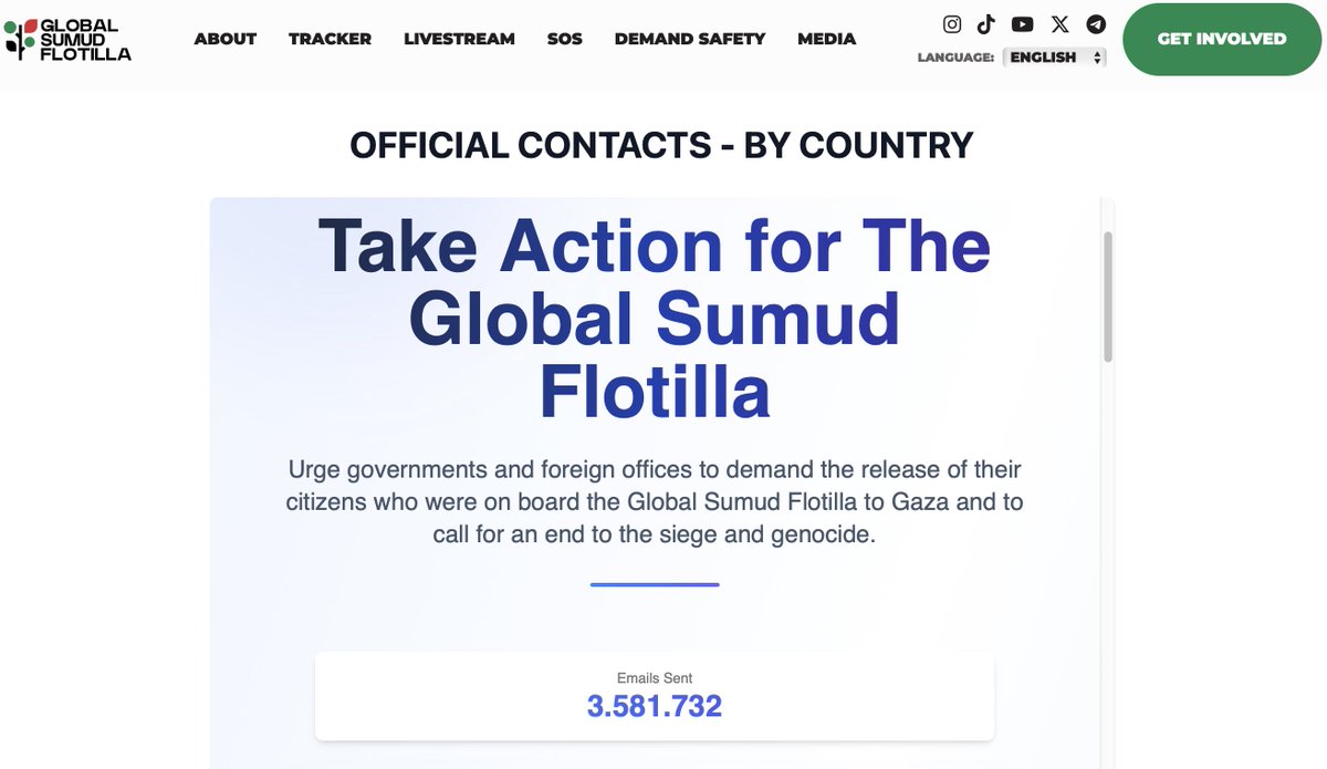 Take Action for The Global Sumud Flotilla👇🏼
 globalsumudflotilla.org/contact-offici…