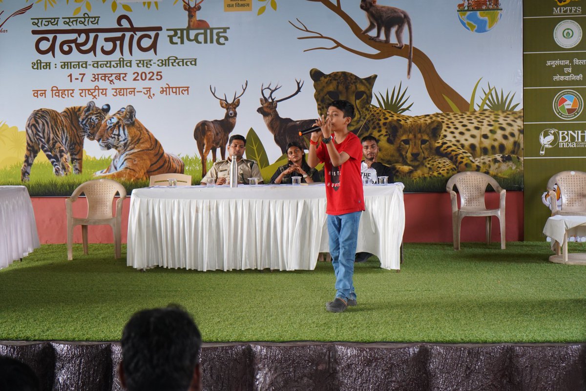 van_vihar's tweet photo. Debate on Urbanization & Wildlife Coexistence and Storytelling Contest held at Van Vihar with active student participation.
Theme: Human–Animal Coexistence | No Use of Plastic
#wildlifeweek2025 #humananimalcoexistence #nouseofplastic #mptfs #ntca #moefcc #minforest https://t.co/DwNSPAoPhY