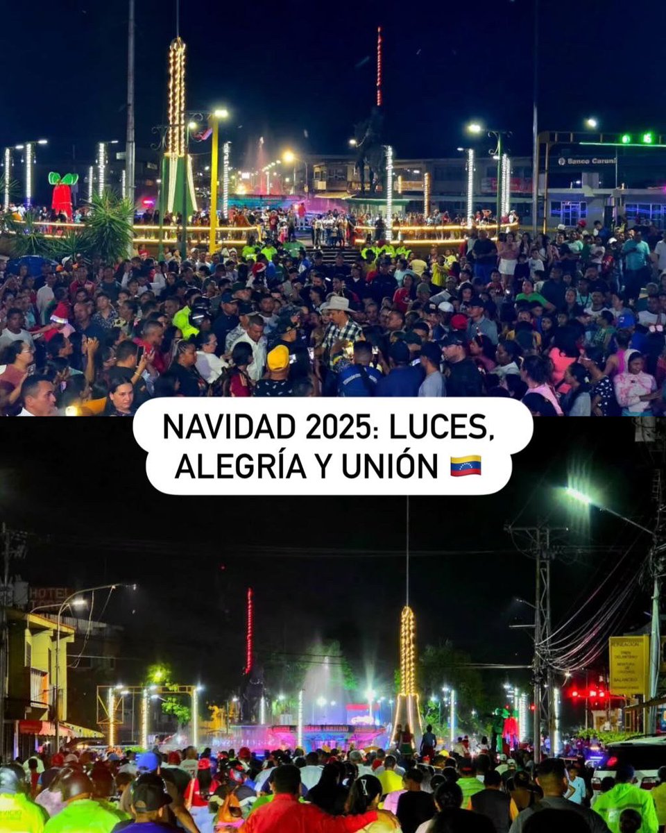 shadayroxy's tweet image. 🎄 ¡La Navidad llegó a Venezuela!
Desde el 1 de octubre, la luz, la alegría y la espiritualidad comenzaron a llenar nuestras calles, instituciones y espacios renovados. De norte a sur, el país se viste de esperanza 
✨ #NavidadEnPaz