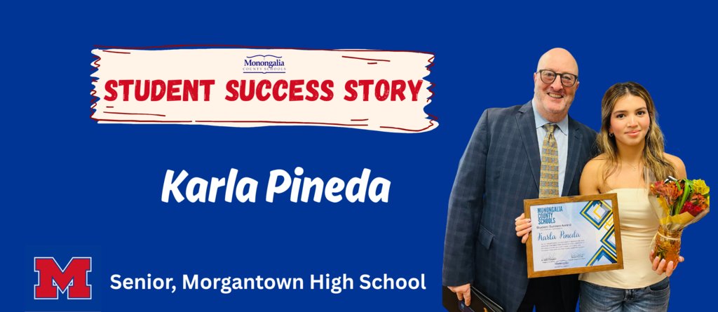 🌟 Student of the Month Spotlight! 🌟
Congratulations to Karla Pineda, a senior at Morgantown High School!

🎥 Check out Karla’s interview with Dr. Campbell here: tinyurl.com/2phwbhae