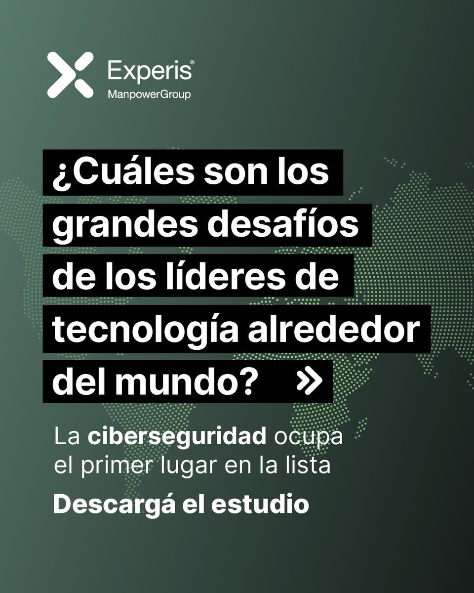 Las amenazas a la #ciberseguridad están en el tope de la lista de preocupaciones de los CIOs, siendo la gran prioridad para un 41% de ellos. 🔒💻

Descargá el estudio CIO 2025 Outlook: blog.manpowergroup.com.uy/principales-de… 🔗💻

#ExperisUY #TendenciasIT #TalentoIT