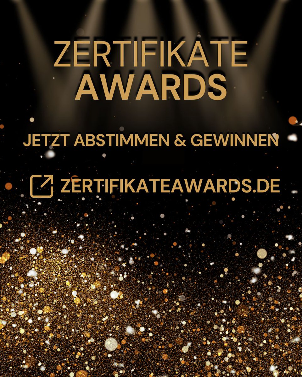 Matthias Schmitt (@matschmitt2009) on Twitter photo Ich bin bei den Zertifikate Awards in der Kategorie Finfluencer des Jahres nominiert. In dieser Kategorie entscheidet nur das Publikum und Ihr könnt Eure Stimme für zwei Finfluencer abgeben.
Ebenfalls nominiert sind: 
Alexander Fischer 
Michael Flender
Helmut Jonen
Patrick Ich bin bei den Zertifikate Awards in der Kategorie Finfluencer des Jahres nominiert. In dieser Kategorie entscheidet nur das Publikum und Ihr könnt Eure Stimme für zwei Finfluencer abgeben.
Ebenfalls nominiert sind: 
Alexander Fischer 
Michael Flender
Helmut Jonen
Patrick