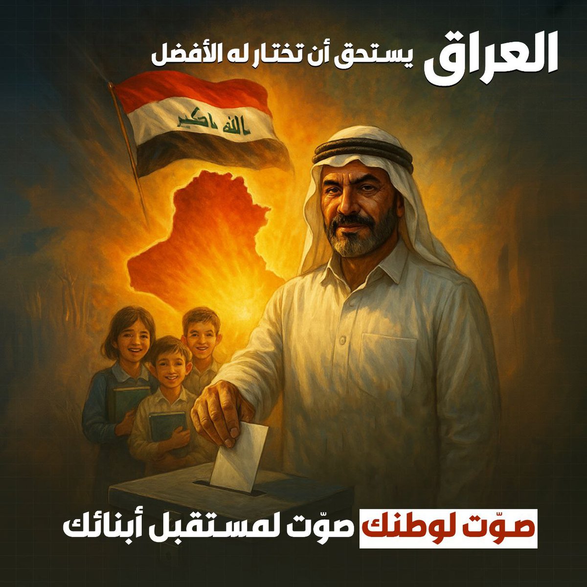 انتخب من دافع وضحى وقدم من أجل العراق والمذهب .
#شارك_لضمان_حقوقك