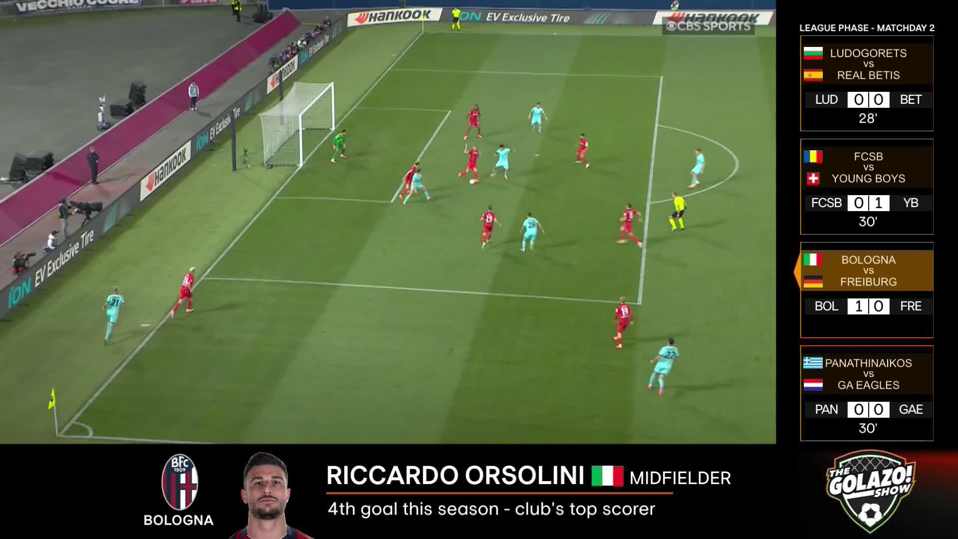Riccardo Orsolini pounces on the rebound to fire Bologna into the lead 💥