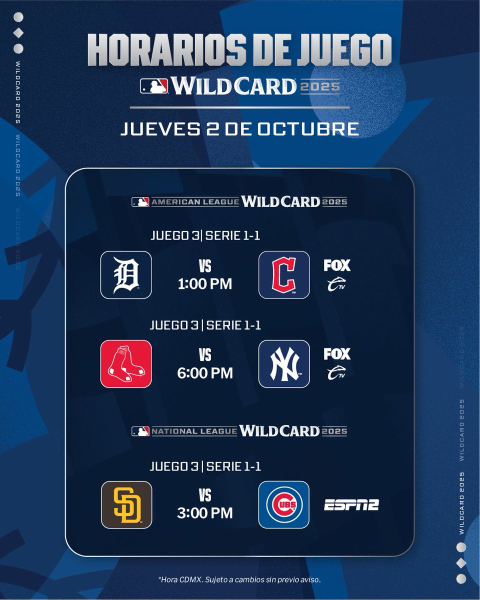 MLB_Mexico's tweet photo. Tres juegos definitivos. Todo se decide hoy. https://t.co/CYvpkGfpu2