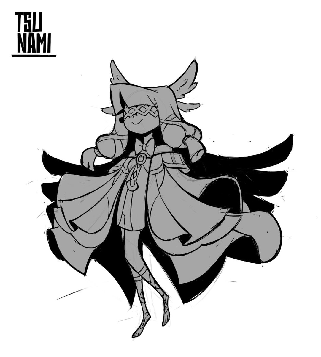 I'm here
I keep drawing
I drew the remaining girls from fatui harbingers 
#GenshinImpact #columbina #arlecchino