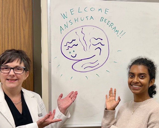 RobynneBraun's tweet photo. Welcoming Anshuta Beeram to her post-bacc research position in our Brain Rehab and Recovery Lab.  She has been doing a great job with our TIMELINES study! https://t.co/bElOf2cfwd