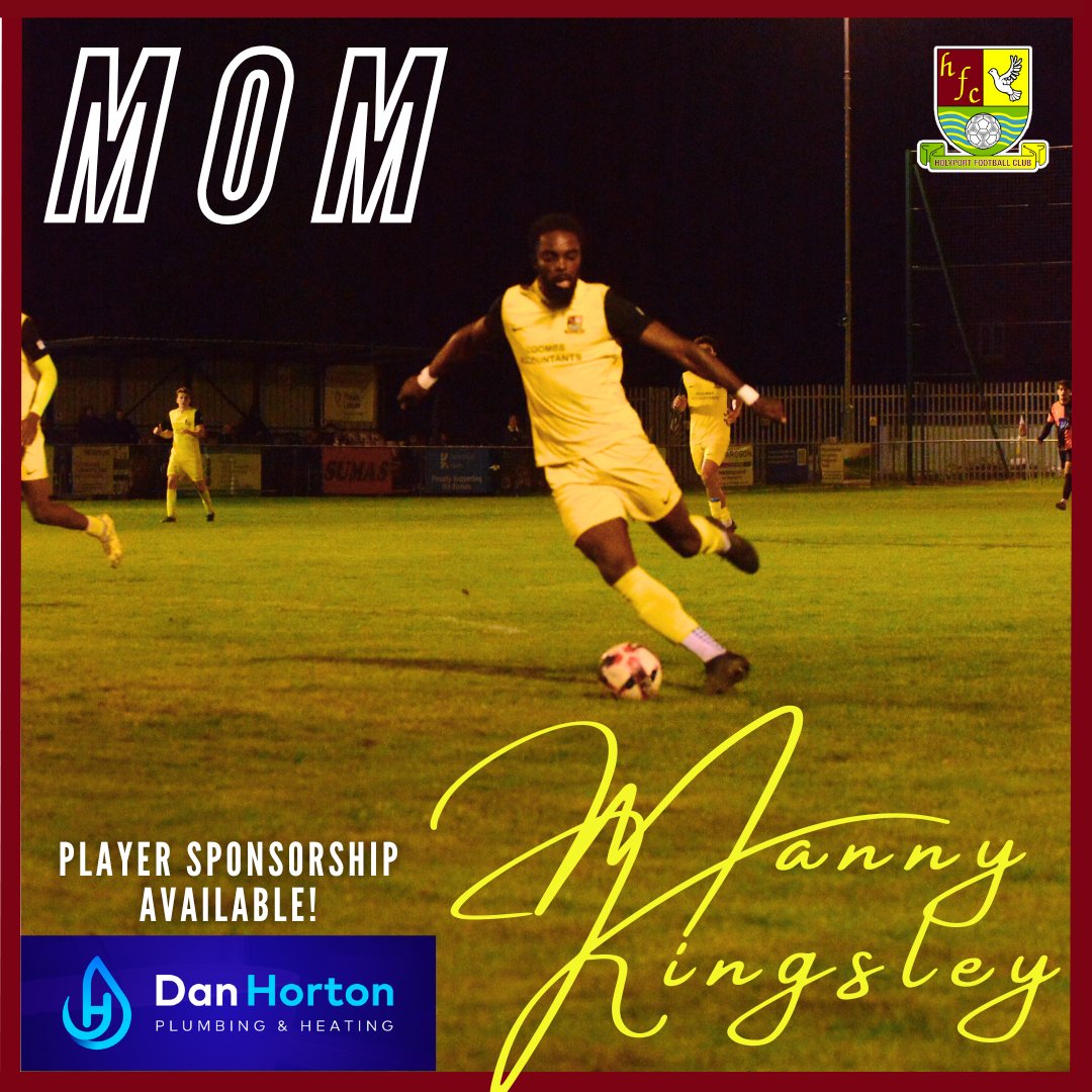 MOM for #HolyportFC Tues night, against <a href="/WokinghamTownFC/">Wokingham Town FC</a> in a <a href="/ComCoFL/">Combined Counties Football League</a> match was... 🥁

#7 Manny Kingsley 👏

Stepped up to convert a pen and score his first for #Port 🔴🟢 Available to sponsor!

#uptheport #MOM #proudtobeseen #threepoints #step5 <a href="/fiberkshire/">Football in Berkshire</a>
