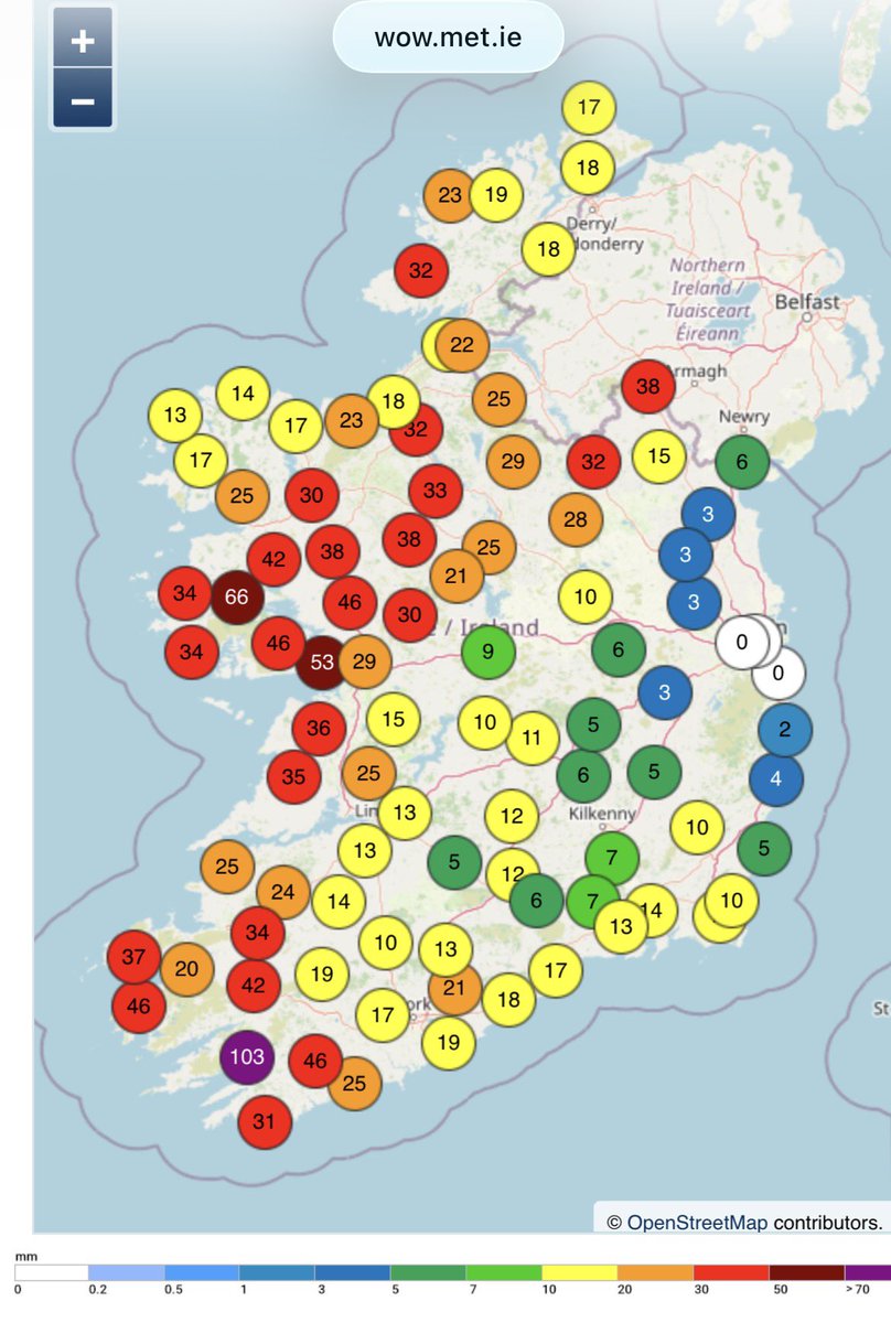 CarlowWeather's tweet image. Glengarriff in West Cork has now recorded 103mm since midnight. This county by county warning nonsense needs to change!