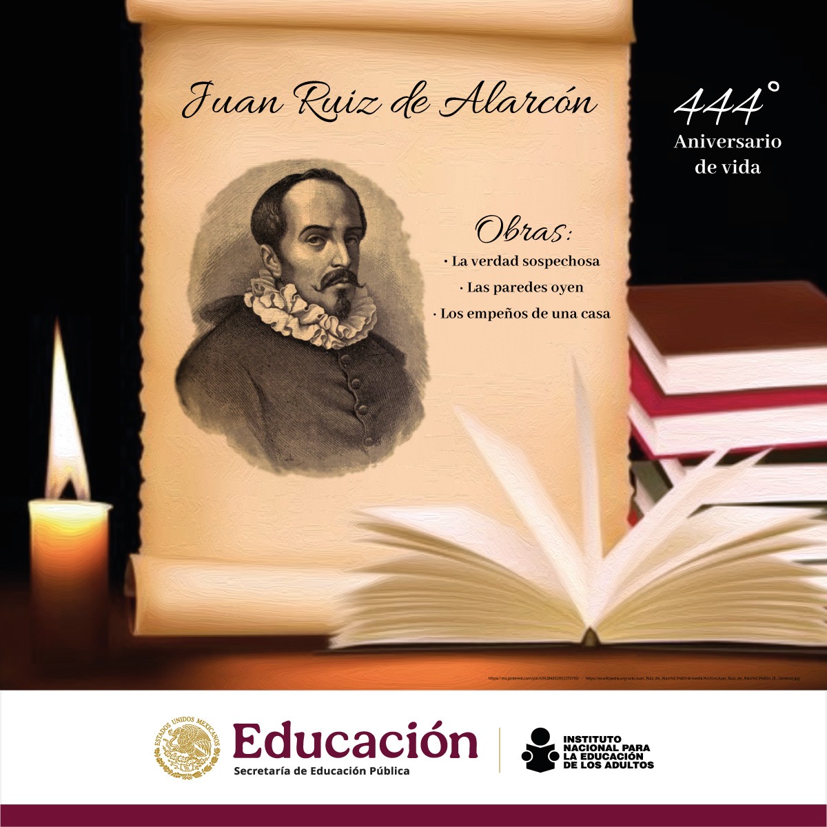 📌Hoy recordamos a Juan Ruiz de Alarcón, uno de los más grandes dramaturgos del Siglo de Oro, escritor e impulsor de distintas variantes de la dramaturgia.✍️