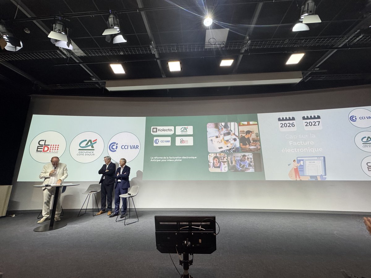 Gros gros succès avec 150 personnes pour cette soirée commune ⁦<a href="/CCIduVar/">CCI Var</a>⁩ ⁦<a href="/lecledorg/">Entreprises Dracénie</a>⁩ pour parler facture électronique. Avec la fibre d’⁦<a href="/orange/">Orange</a>⁩ c’est encore mieux👏