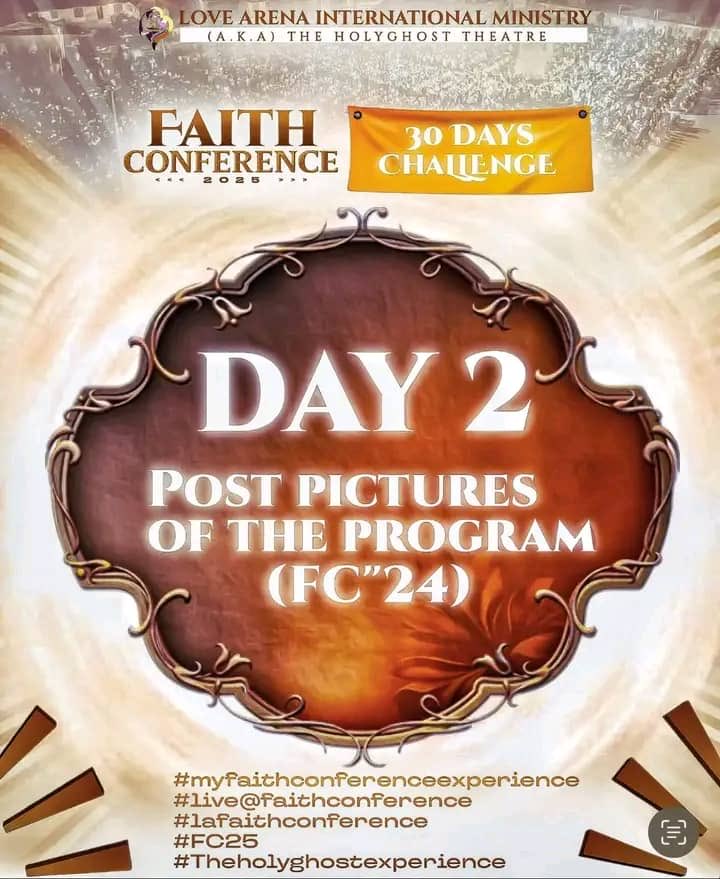 nuelluxe's tweet photo. 🔥 FAITH CONFERENCE 2025 🔥
Theme: THE HOLY GHOST EXPERIENCE

💥 Strange acts of God.
💥 Captives were set free.
💥 Prophecies came alive.
💥 Families were restored.
#myfaithconferenceexperience 
#live@faithconference 
#lafaithconference 
#FC25 
#Theholyghostexperience https://t.co/9IjldcTOmr