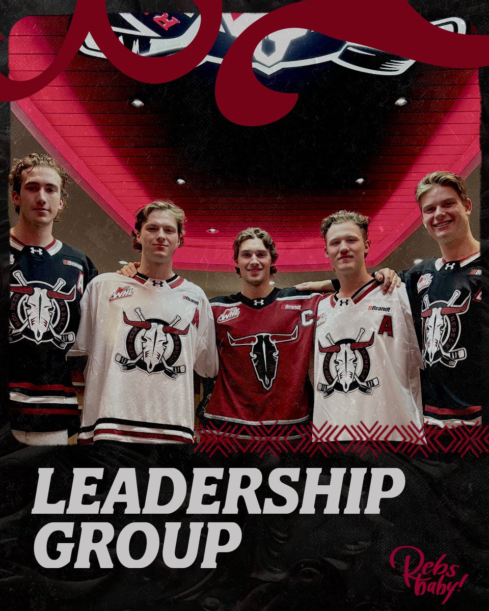Rebelshockey's tweet photo. 🫡We're proud to announce our Leadership Group for 2025-26🫡

📰 https://t.co/uQuZUk19tt

#RDREBELS I #WHL https://t.co/KAYvu2reb8