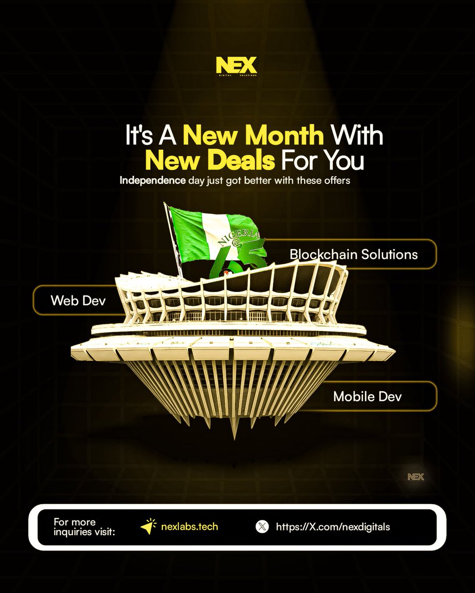 It's 65yrs of independence and 65hrs of discount.
Build your websites and apps for a 65% discount (we mean 65%!! 

Book a service before 12pm tonight at nexlabs.tech