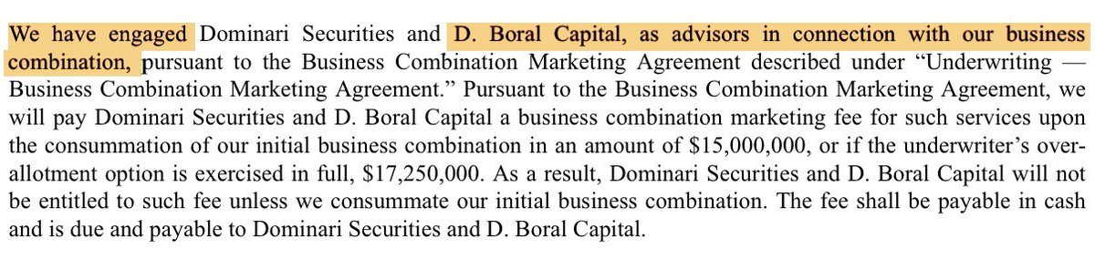 Spac__Trader's tweet photo. $BCAR $BCARW David Boral is the Chairman/CEO. His bank advised $DWAC on the $DJT deal. He may still have connections to Trump, given his bank is co-manager of $MCGA and co-book runner/advisor for the upcoming Donald Trump Jr. &amp; Eric Trump SPAC. $BCAR is ~$0.13 below ~$10.07 NAV. https://t.co/69DLdZj1sL