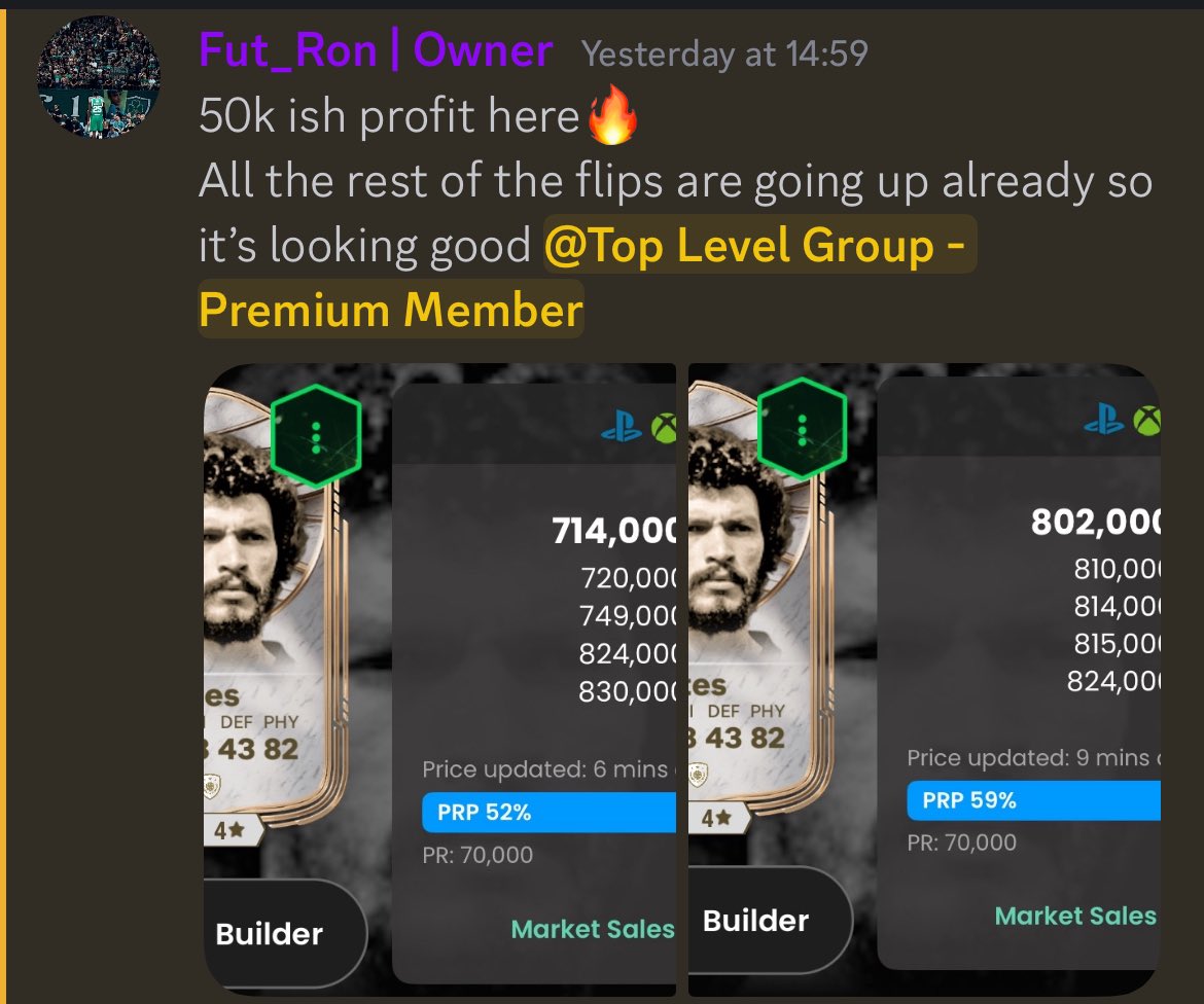 Console and PC flips didn’t disappoint yesterday, crazy profits🚀

More flips will be posted today, don’t miss out👀 #eafc26 

upgrade.chat/eafctrading